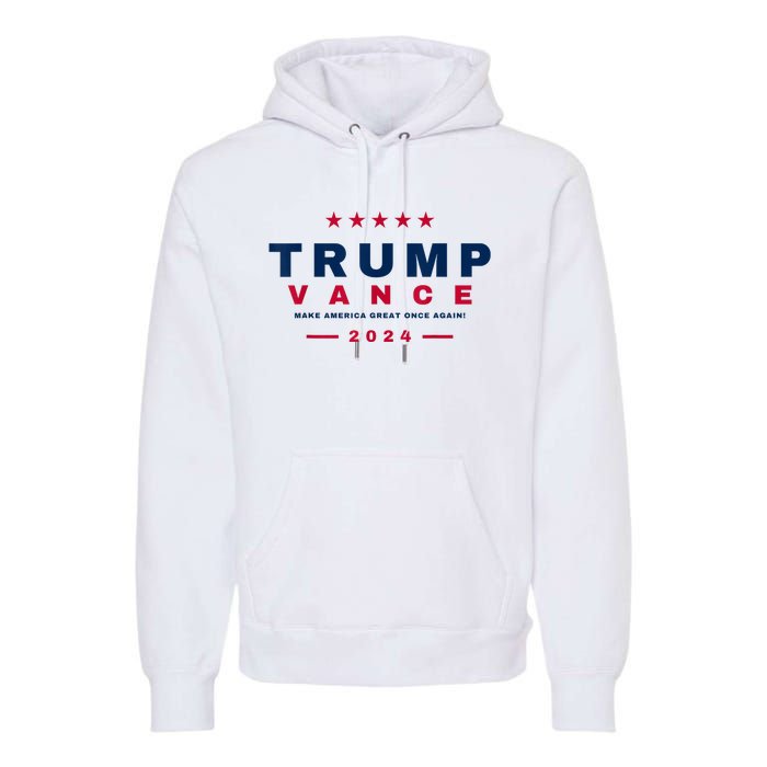 President Trump Jd Vance Vp Make America Great Once Again! Premium Hoodie