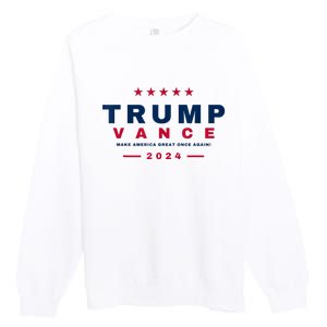 President Trump Jd Vance Vp Make America Great Once Again! Premium Crewneck Sweatshirt