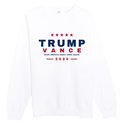 President Trump Jd Vance Vp Make America Great Once Again! Premium Crewneck Sweatshirt