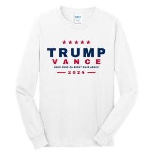 President Trump Jd Vance Vp Make America Great Once Again! Tall Long Sleeve T-Shirt