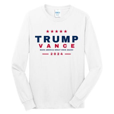 President Trump Jd Vance Vp Make America Great Once Again! Tall Long Sleeve T-Shirt