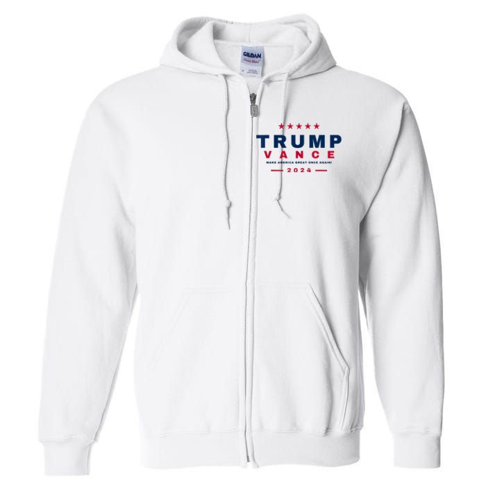 President Trump Jd Vance Vp Make America Great Once Again! Full Zip Hoodie