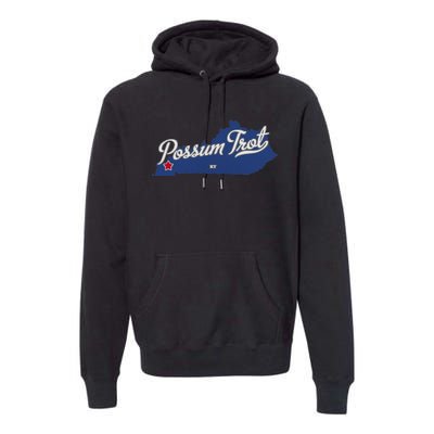 Possum Trot Kentucky KY Map Premium Hoodie