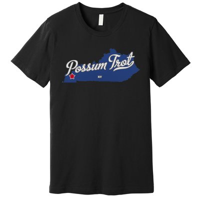 Possum Trot Kentucky KY Map Premium T-Shirt