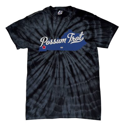 Possum Trot Kentucky KY Map Tie-Dye T-Shirt