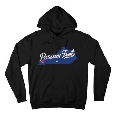 Possum Trot Kentucky KY Map Tall Hoodie