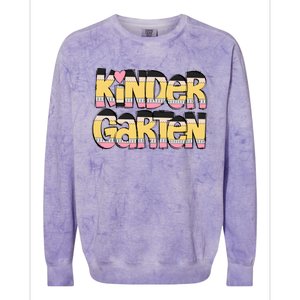 Pencil Teacher Kindergarten Back To School Colorblast Crewneck Sweatshirt