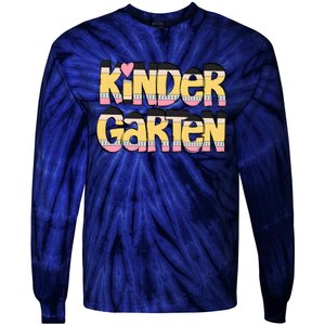 Pencil Teacher Kindergarten Back To School Tie-Dye Long Sleeve Shirt