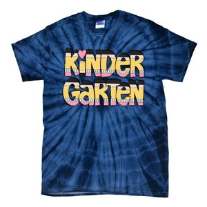 Pencil Teacher Kindergarten Back To School Tie-Dye T-Shirt