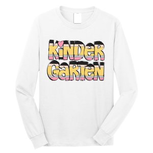 Pencil Teacher Kindergarten Back To School Long Sleeve Shirt