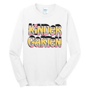 Pencil Teacher Kindergarten Back To School Tall Long Sleeve T-Shirt