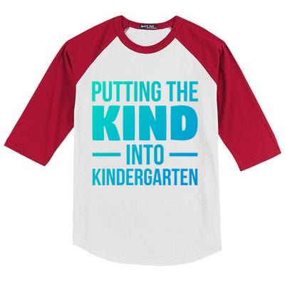 Putting The Kind Into Kindergarten Gift Kids Colorblock Raglan Jersey