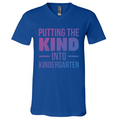 Putting The Kind Into Kindergarten Gift V-Neck T-Shirt