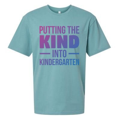 Putting The Kind Into Kindergarten Gift Sueded Cloud Jersey T-Shirt