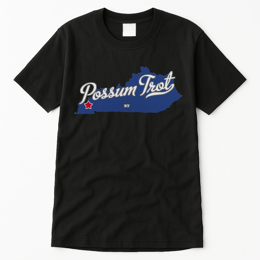 Possum Trot Kentucky KY Map Tall T-Shirt
