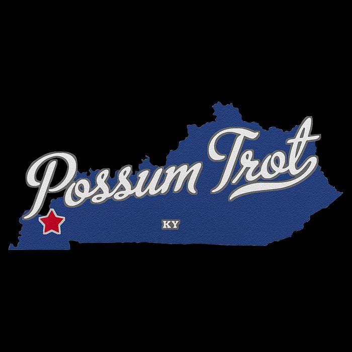 Possum Trot Kentucky KY Map Sustainable Bucket Hat