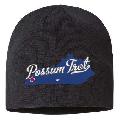 Possum Trot Kentucky KY Map Sustainable Beanie