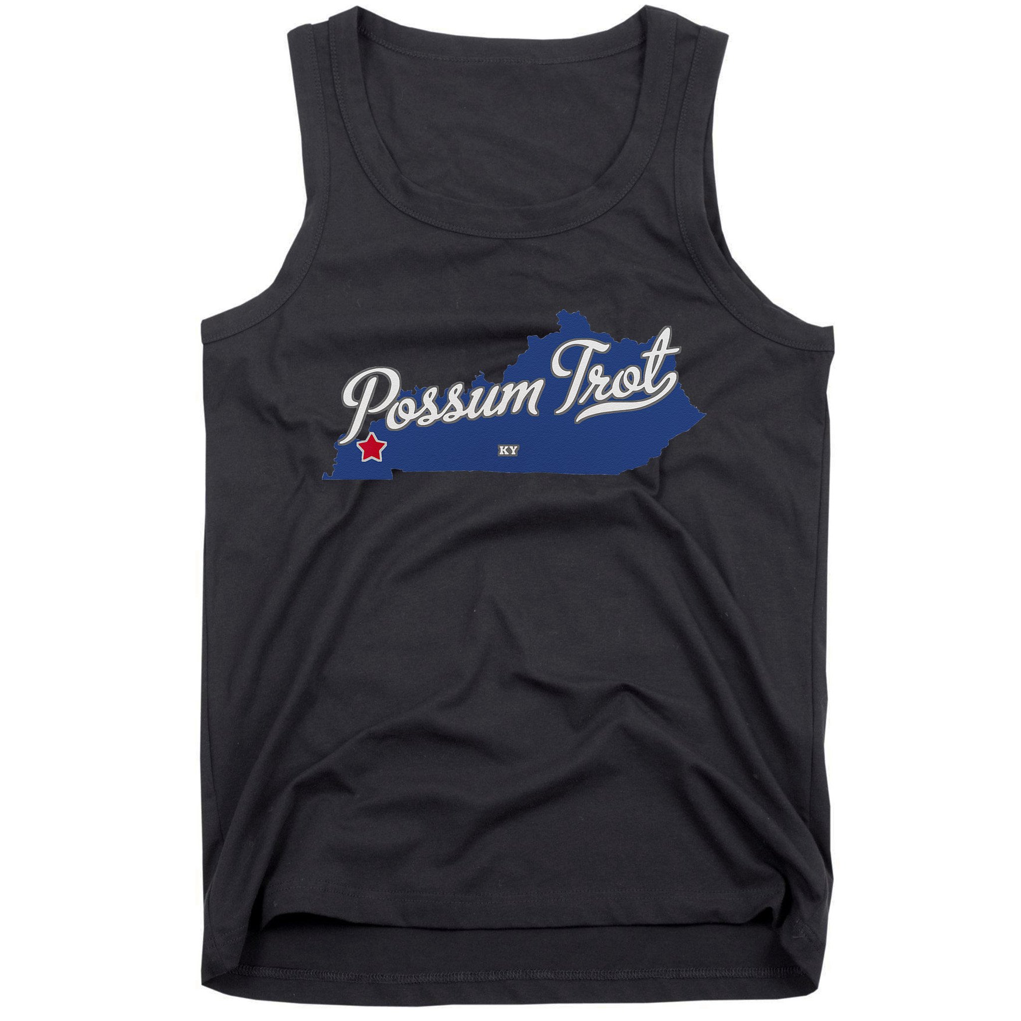 Possum Trot Kentucky KY Map Tank Top