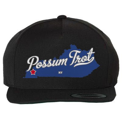 Possum Trot Kentucky KY Map Wool Snapback Cap