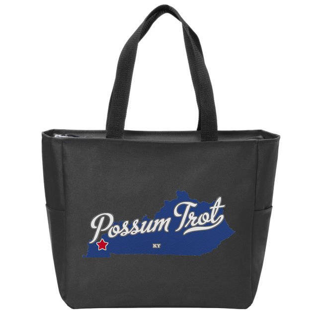 Possum Trot Kentucky KY Map Zip Tote Bag