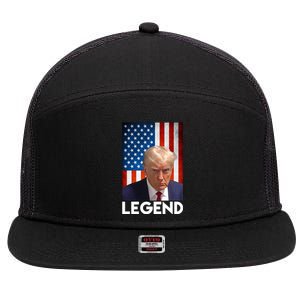 President Trump Legend American Flag 7 Panel Mesh Trucker Snapback Hat