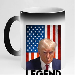 President Trump Legend American Flag 11oz Black Color Changing Mug