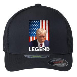 President Trump Legend American Flag Flexfit Unipanel Trucker Cap