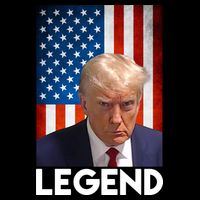 President Trump Legend American Flag 16 in Basic Backpack