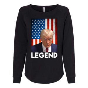 President Trump Legend American Flag Womens California Wash Sweatshirt