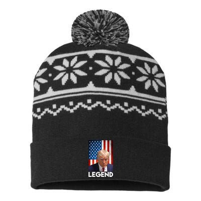 President Trump Legend American Flag USA-Made Snowflake Beanie