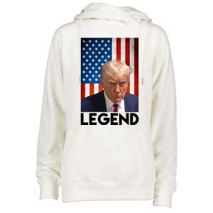 President Trump Legend American Flag Womens Funnel Neck Pullover Hood