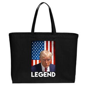 President Trump Legend American Flag Cotton Canvas Jumbo Tote