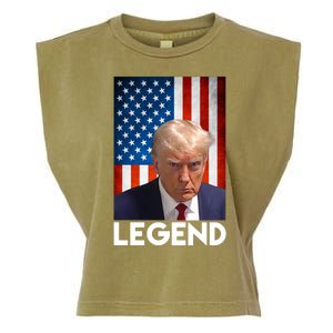 President Trump Legend American Flag Garment-Dyed Women's Muscle Tee