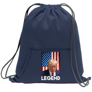 President Trump Legend American Flag Sweatshirt Cinch Pack Bag