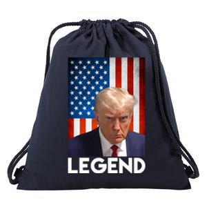 President Trump Legend American Flag Drawstring Bag