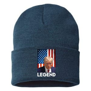 President Trump Legend American Flag Sustainable Knit Beanie