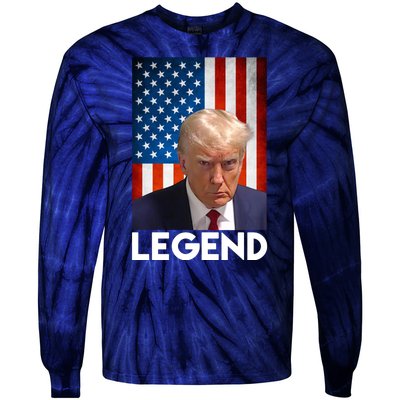 President Trump Legend American Flag Tie-Dye Long Sleeve Shirt