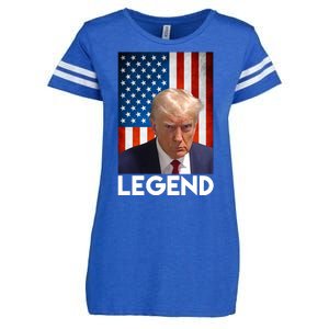 President Trump Legend American Flag Enza Ladies Jersey Football T-Shirt