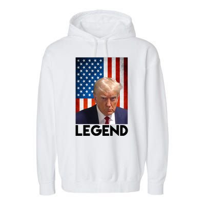 President Trump Legend American Flag Garment-Dyed Fleece Hoodie