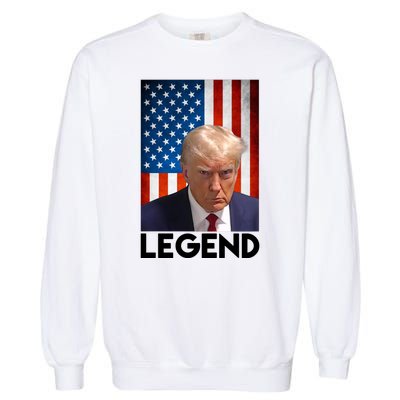 President Trump Legend American Flag Garment-Dyed Sweatshirt