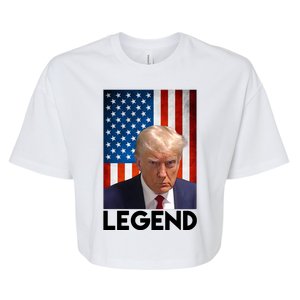 President Trump Legend American Flag Bella+Canvas Jersey Crop Tee