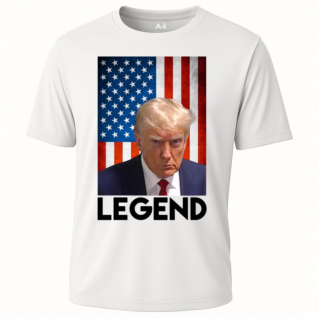 President Trump Legend American Flag Cooling Performance Crew T-Shirt