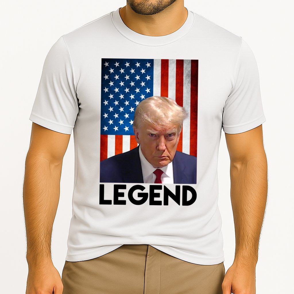 President Trump Legend American Flag Cooling Performance Crew T-Shirt