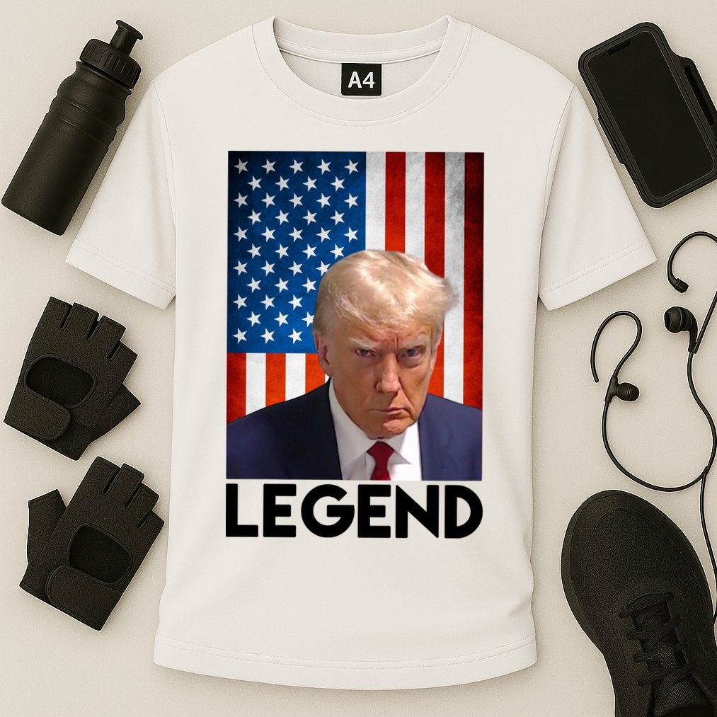 President Trump Legend American Flag Cooling Performance Crew T-Shirt