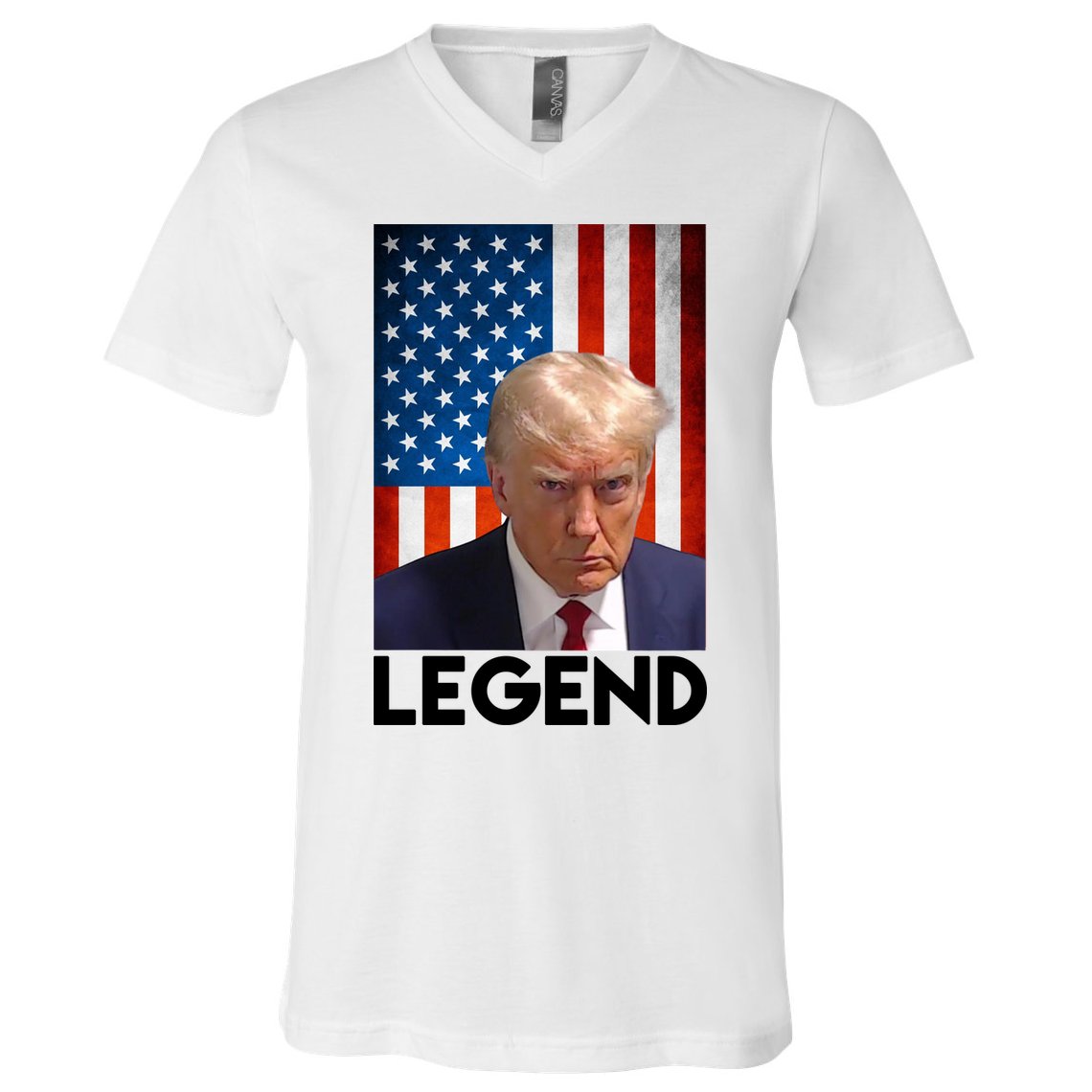 President Trump Legend American Flag V-Neck T-Shirt