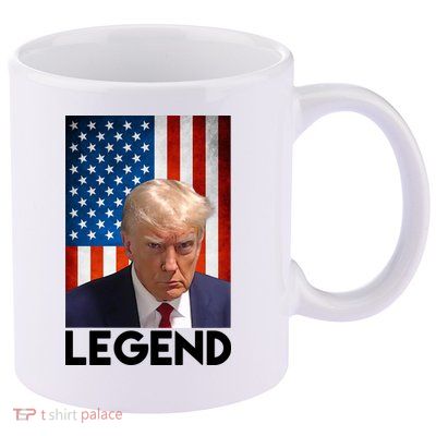 President Trump Legend American Flag 11oz C Handle Ceramic Mug