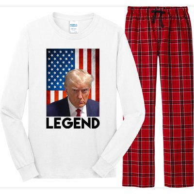 President Trump Legend American Flag Long Sleeve Pajama Set