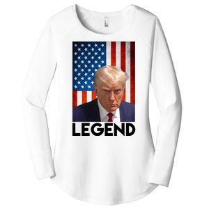 President Trump Legend American Flag Women's Perfect Tri Tunic Long Sleeve Shirt