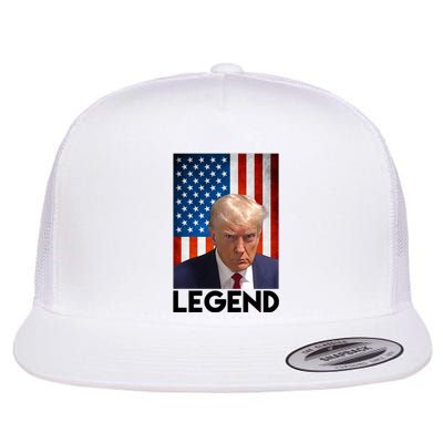 President Trump Legend American Flag Flat Bill Trucker Hat