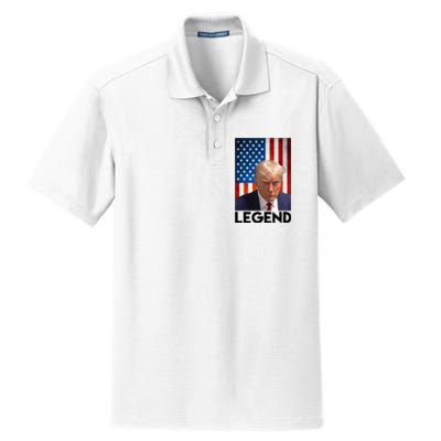 President Trump Legend American Flag Dry Zone Grid Polo